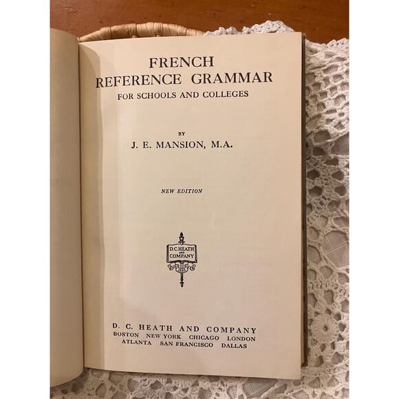 Vintage French Reference Grammar, Mansion – Classic French Language Textbook - Picture 4 of 6
